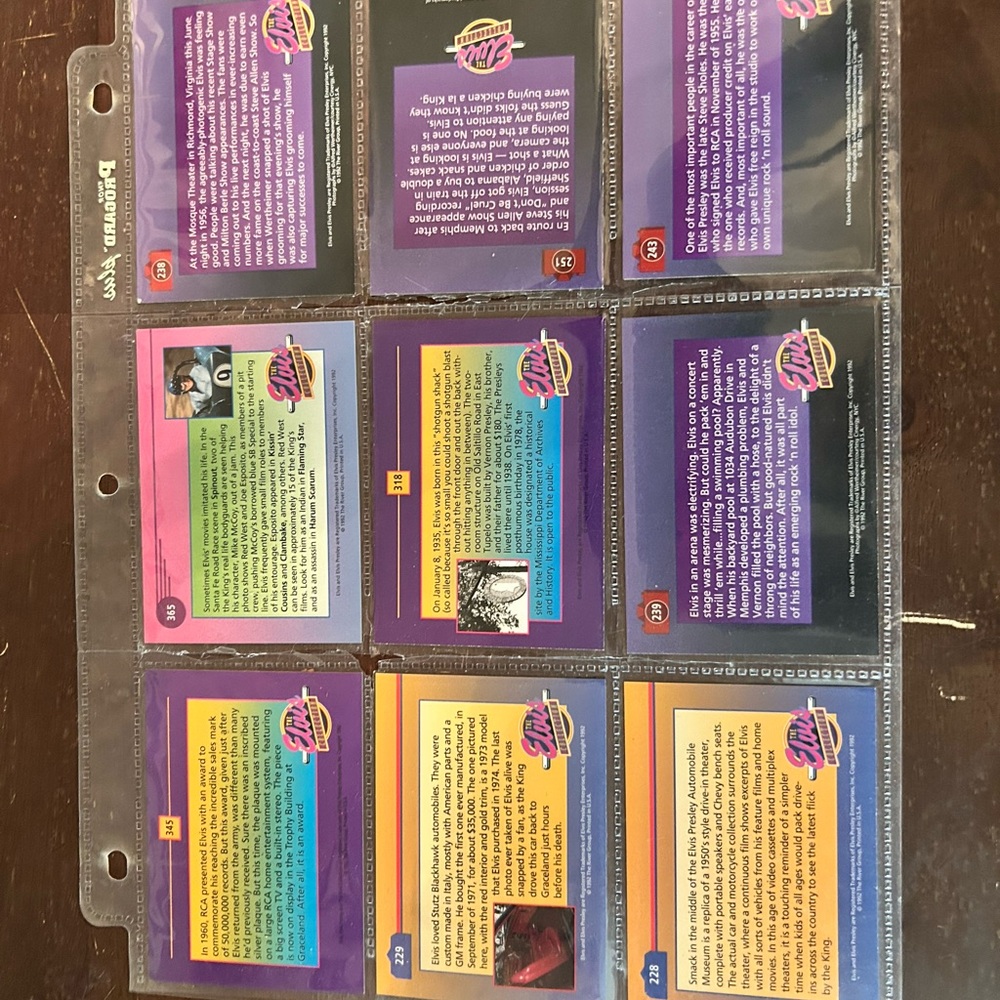 Set/Lot of Collectible Elvis Presley Trading Cards In Sheets - Picture 10 of 16